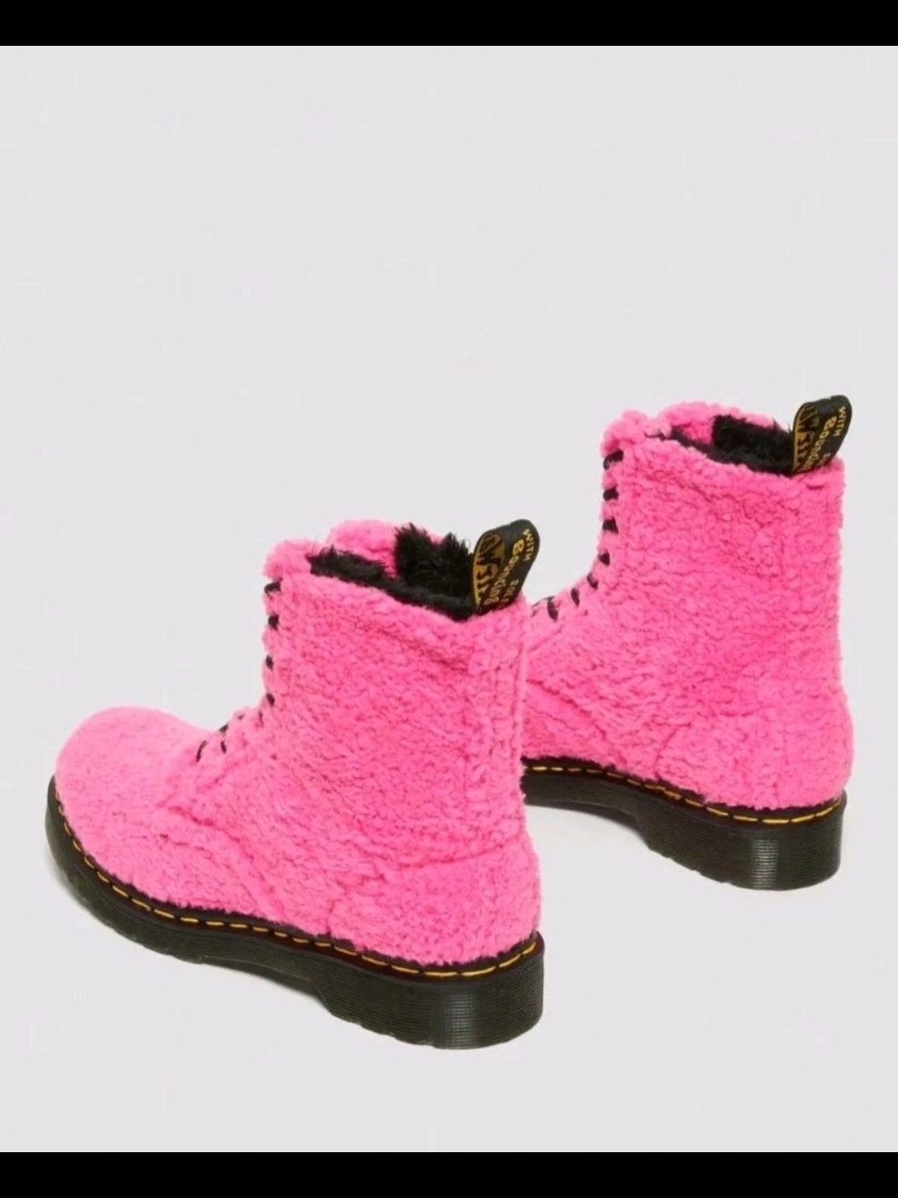 Dr. Martens PINK SHERPA Pascal faux Shearling boots - Picture 3 of 9
